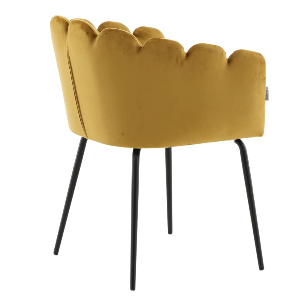 Venture Home Dining Chair Limhamn Velvet Black and Yellow