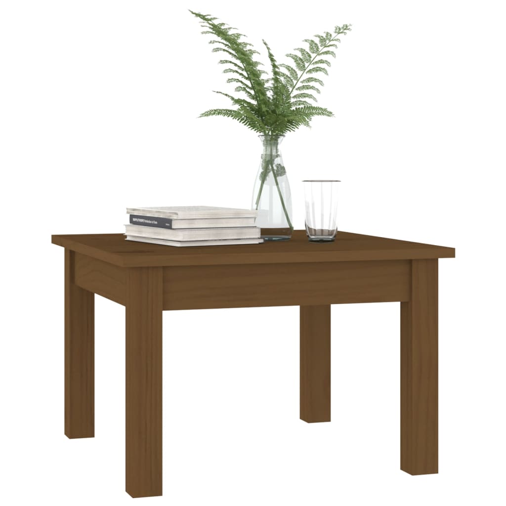 vidaXL Coffee Table Honey Brown 45x45x30 cm Solid Wood Pine