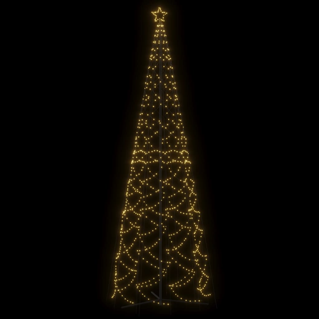 vidaXL Christmas Cone Tree Warm White 732 LEDs 160x500 cm