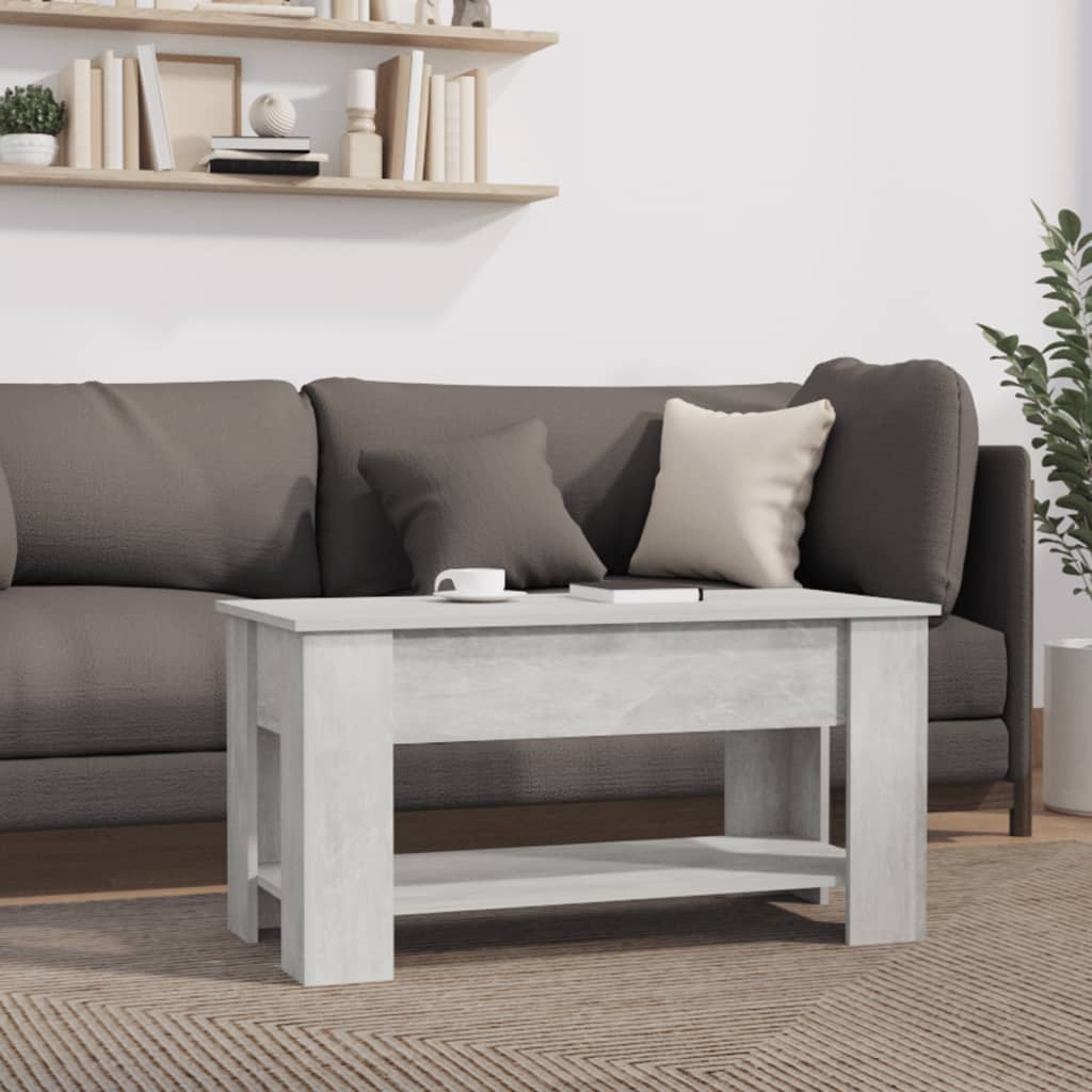 vidaXL Coffee Table Concrete Grey 101x49x52 cm Engineered Wood