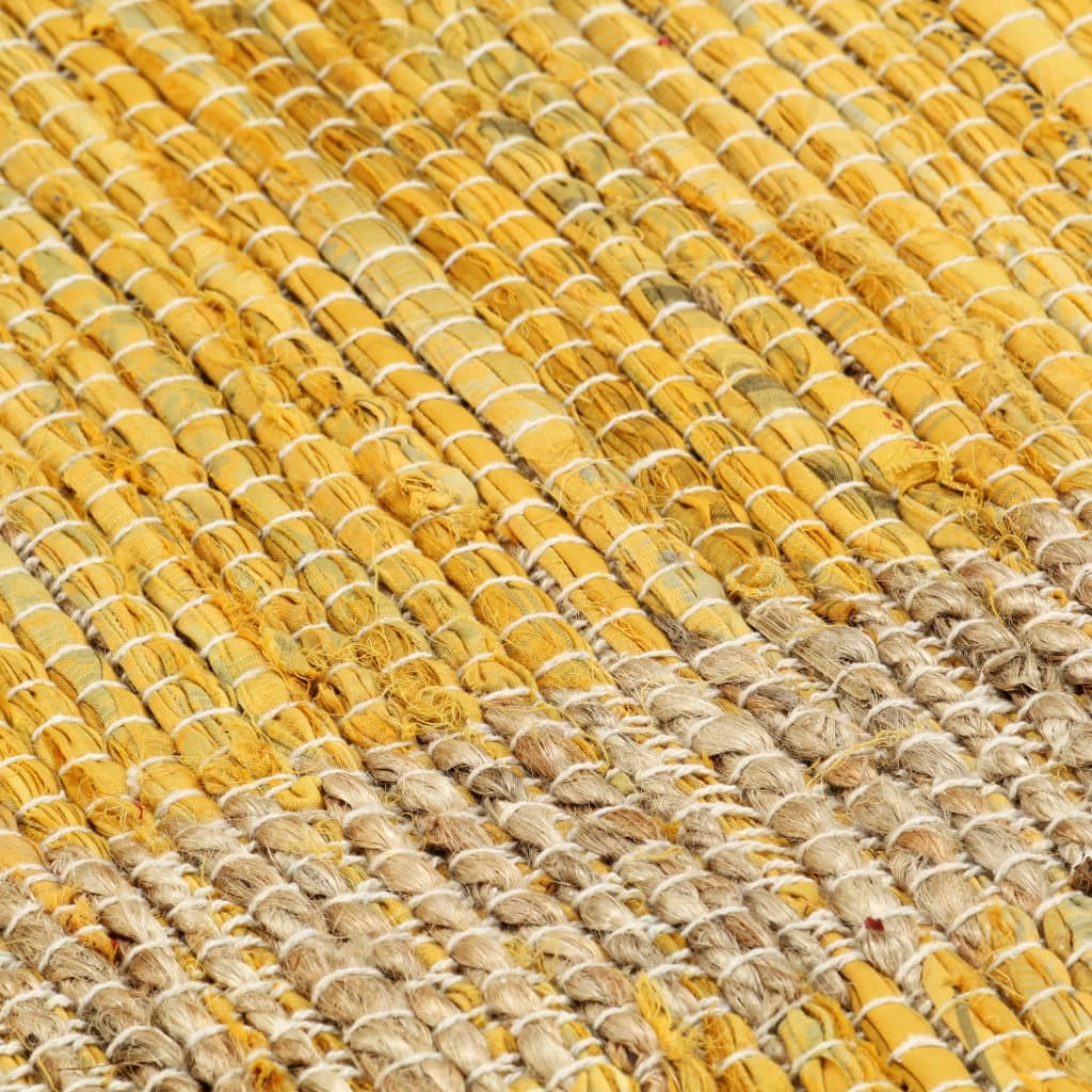 vidaXL Handmade Rug Jute Yellow 120x180 cm