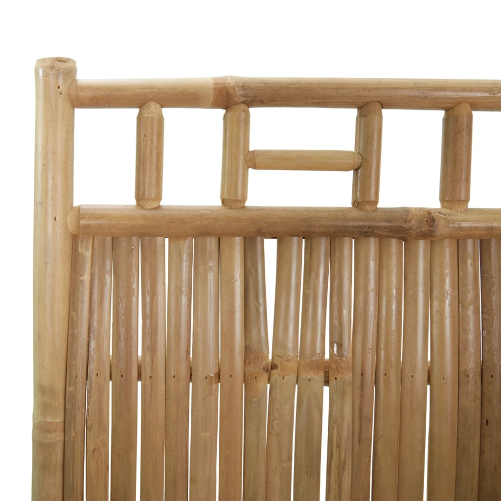 vidaXL 5-Panel Room Divider Bamboo 200x180 cm