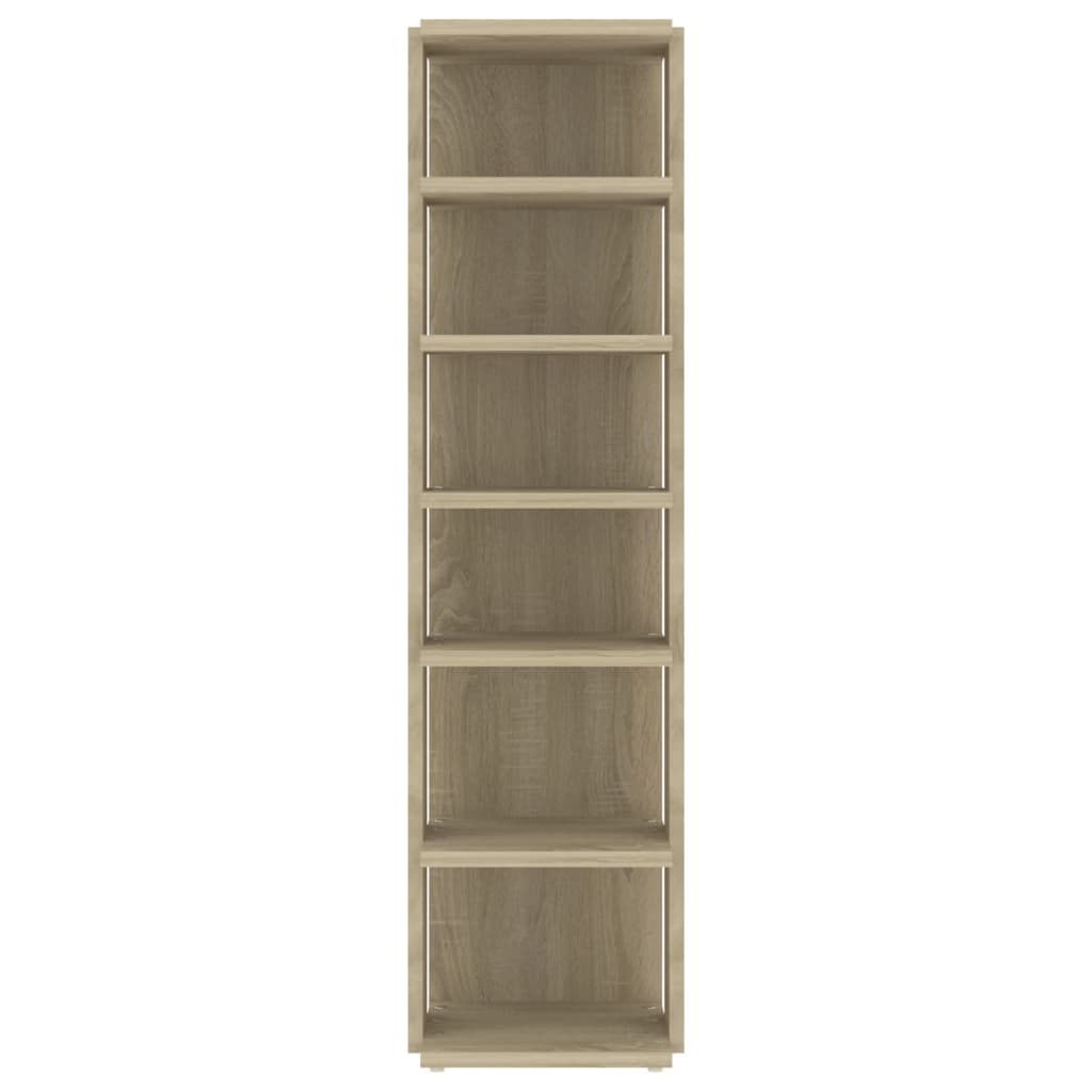 vidaXL Shoe Cabinet Sonoma Oak 27.5x27x102 cm Engineered Wood