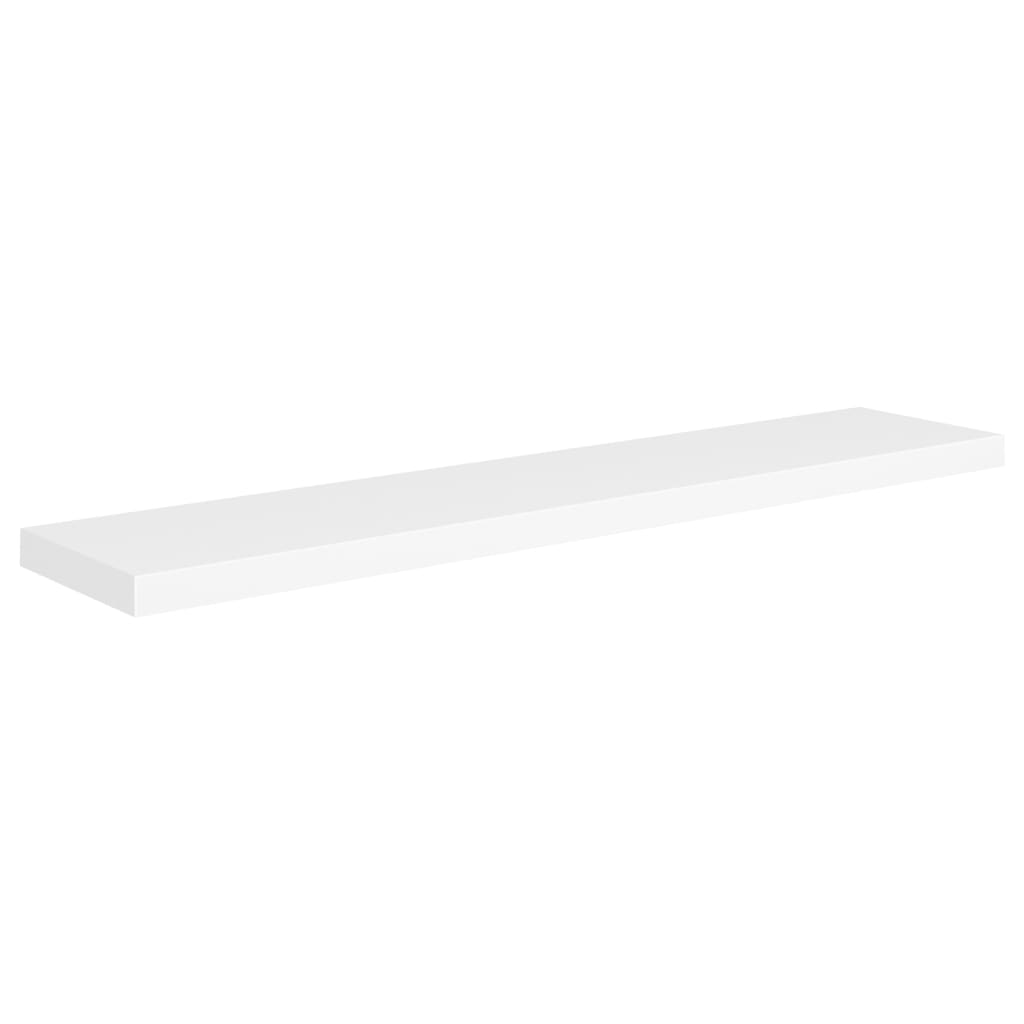 vidaXL Floating Wall Shelf White 120x23.5x3.8 cm MDF