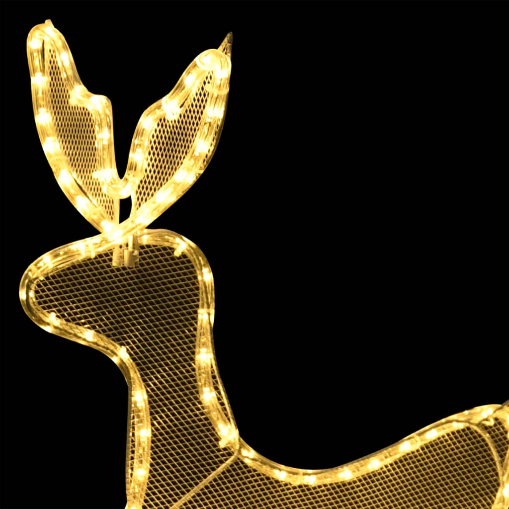 vidaXL Christmas Light Display Reindeer and Sleigh with Mesh 432 LEDs