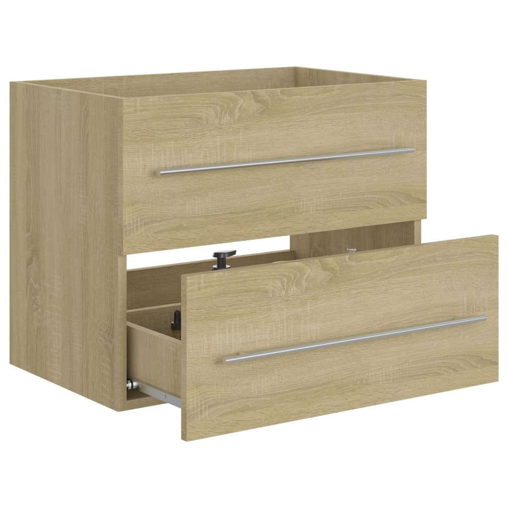 vidaXL Sink Cabinet Sonoma Oak 60x38.5x48 cm Engineered Wood