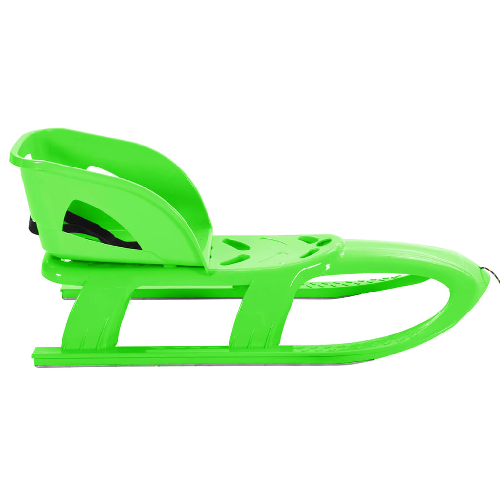 vidaXL Sledge with Seat Green 102.5x40x23 cm Polypropylene