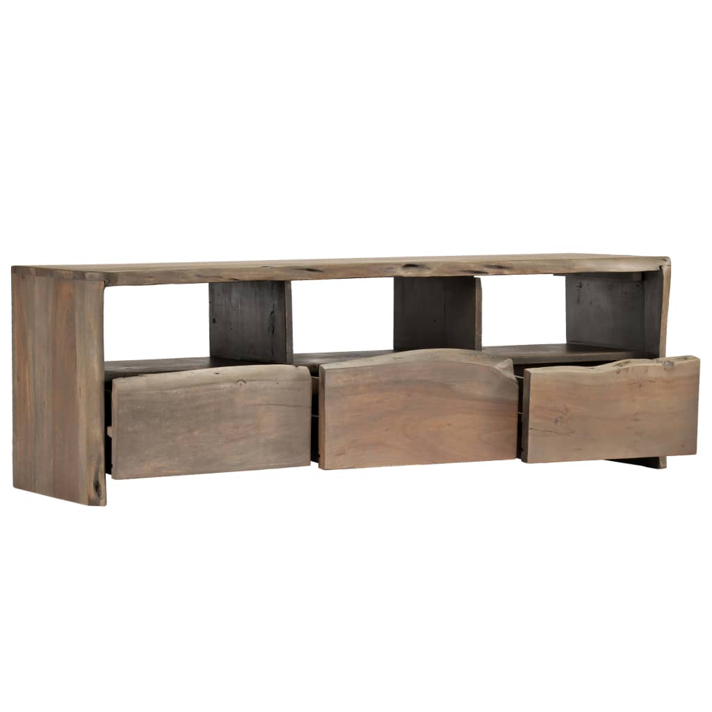 vidaXL TV Cabinet Solid Acacia Wood Live Edges 120x35x40 cm