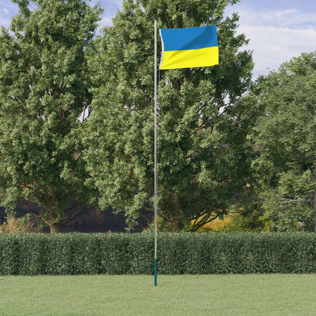 vidaXL Ukraine Flag with Brass Grommets 90x150 cm