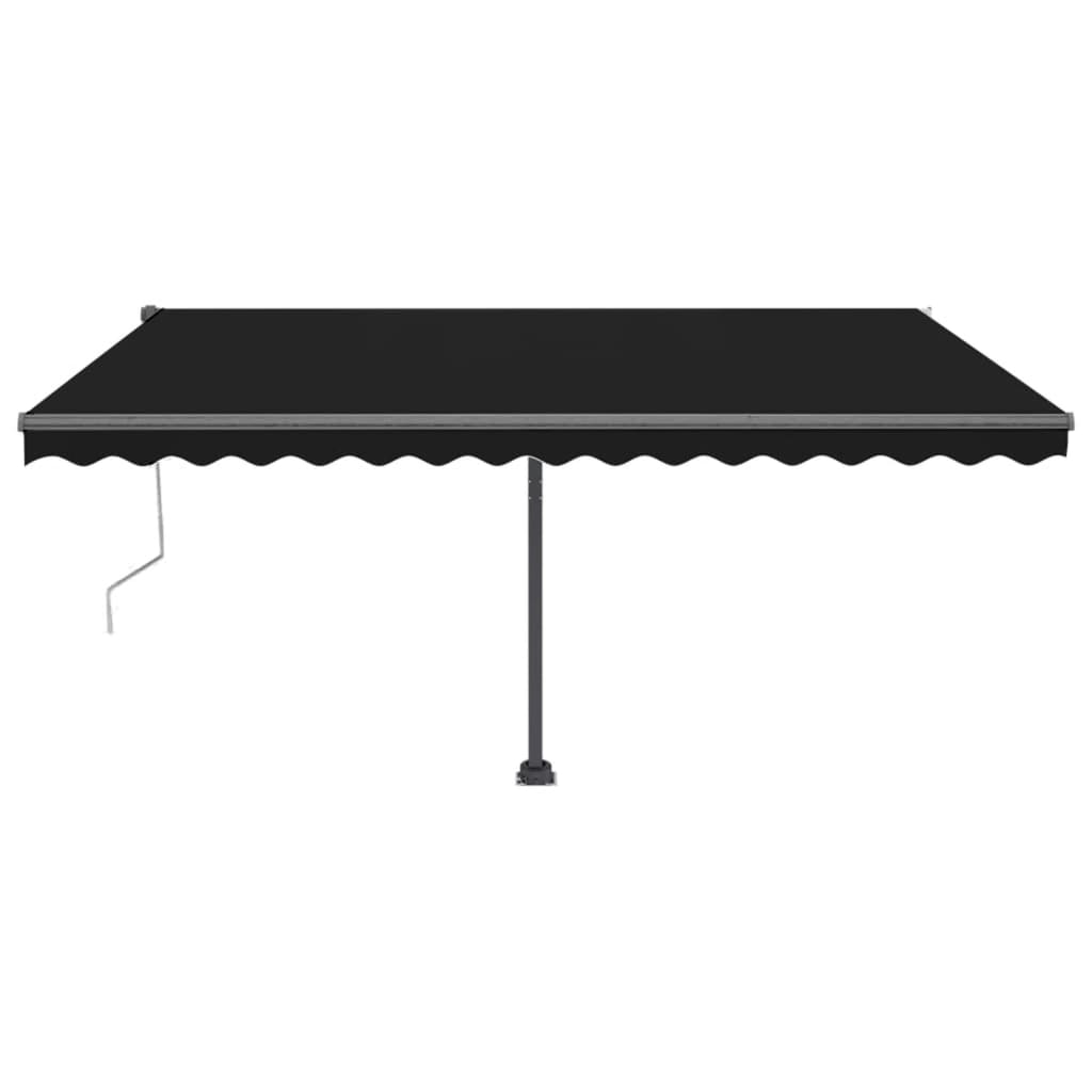 vidaXL Automatic Awning with LED&Wind Sensor 450x300 cm Anthracite