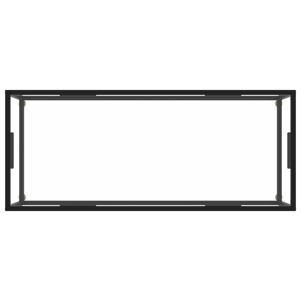 vidaXL Coffee Table Black with Tempered Glass 120x50x35 cm