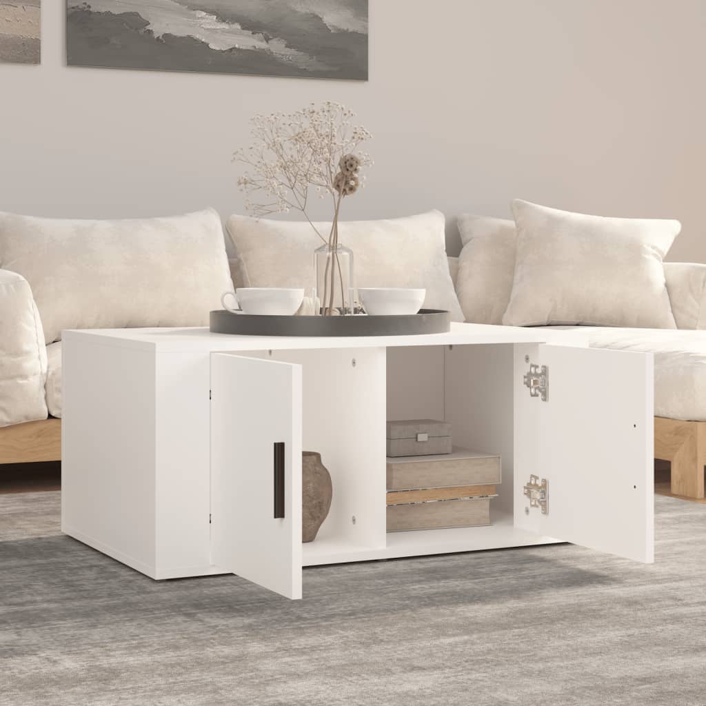 vidaXL Coffee Table White 80x50x36 cm Engineered Wood