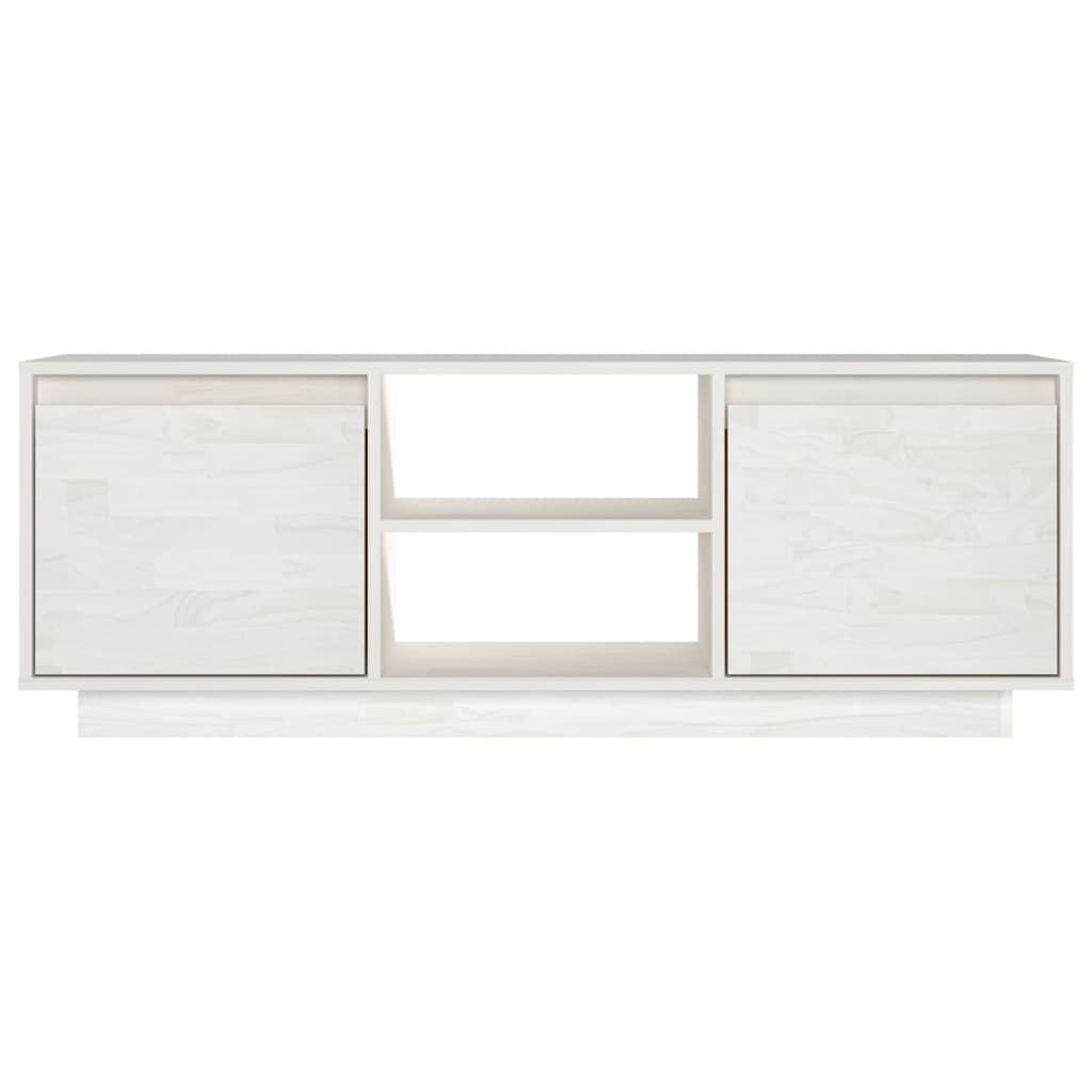 vidaXL TV Cabinet White 110x30x40 cm Solid Pinewood
