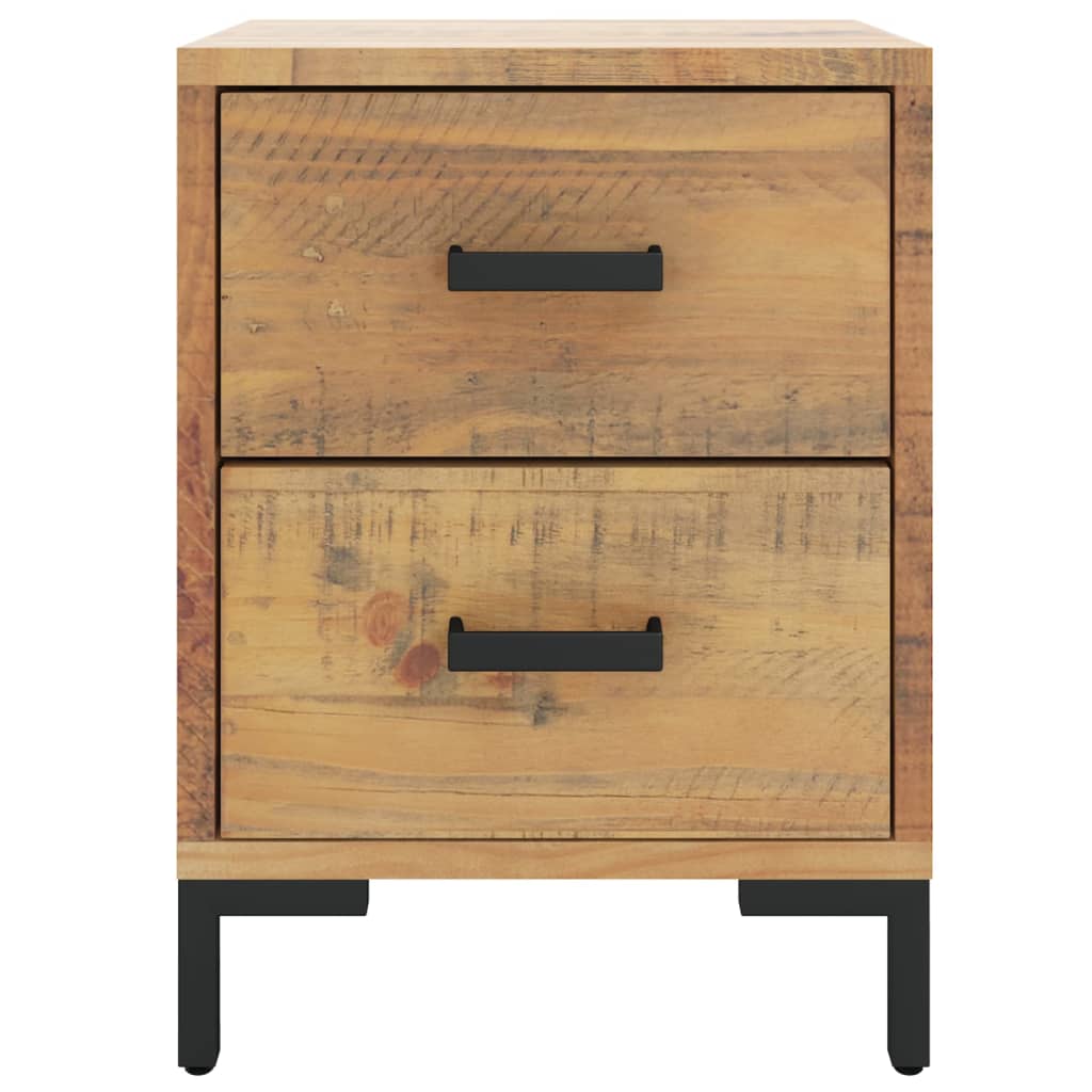 vidaXL Bedside Cabinet Brown 36x30x45 cm Solid Pinewood