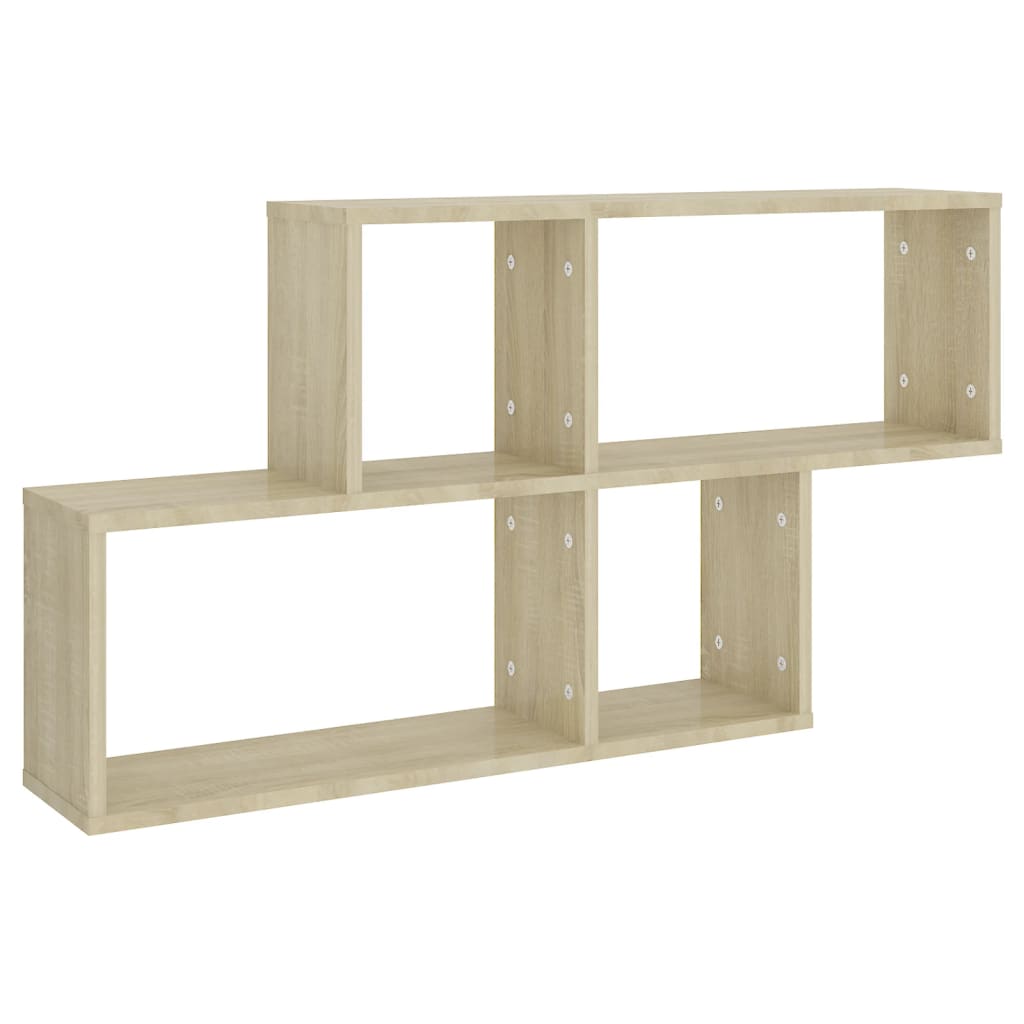 vidaXL Wall Shelf Sonoma Oak 100x18x53 cm Engineered Wood