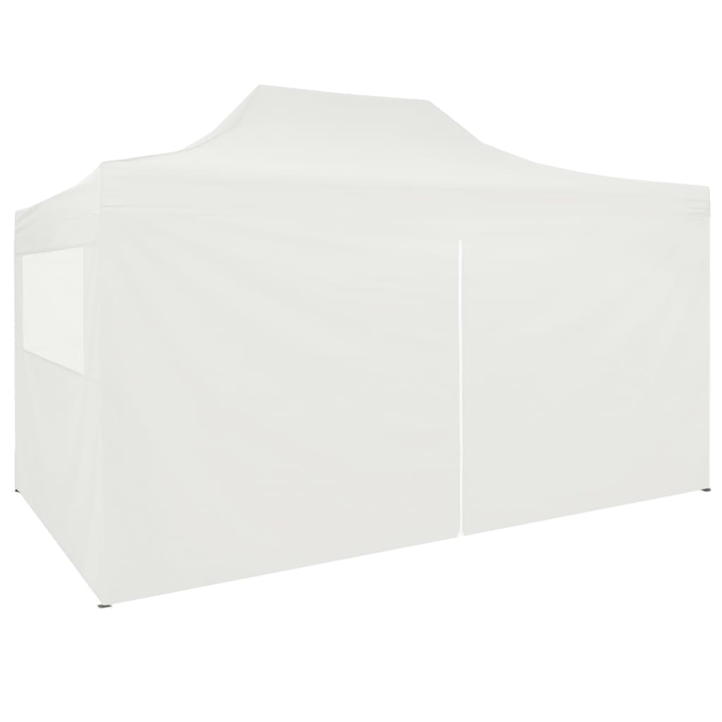 vidaXL Professional Folding Party Tent with 4 Sidewalls 3x4 m Steel White