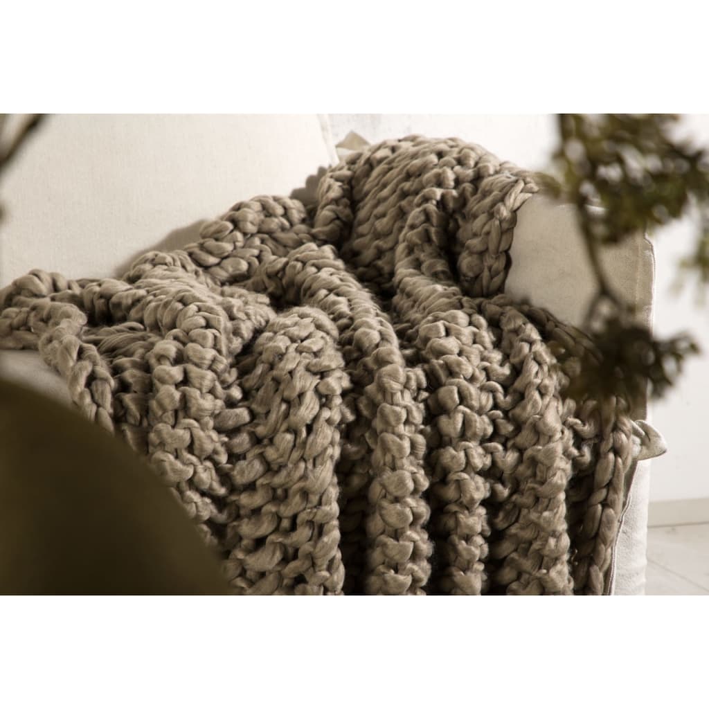 Venture Home Throw Kate 170x130 cm Polyester Brown