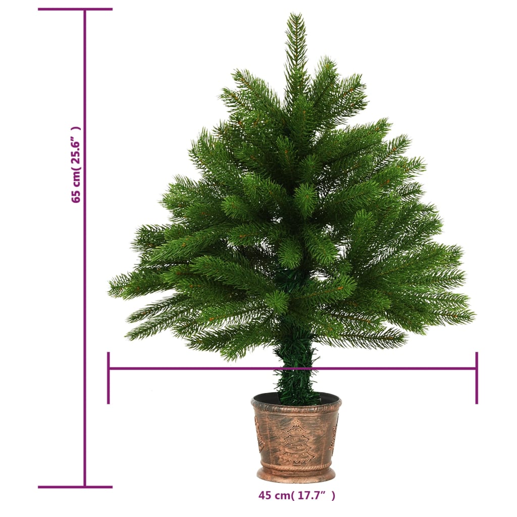 vidaXL Artificial Pre-lit Christmas Tree with Ball Set 65 cm Green