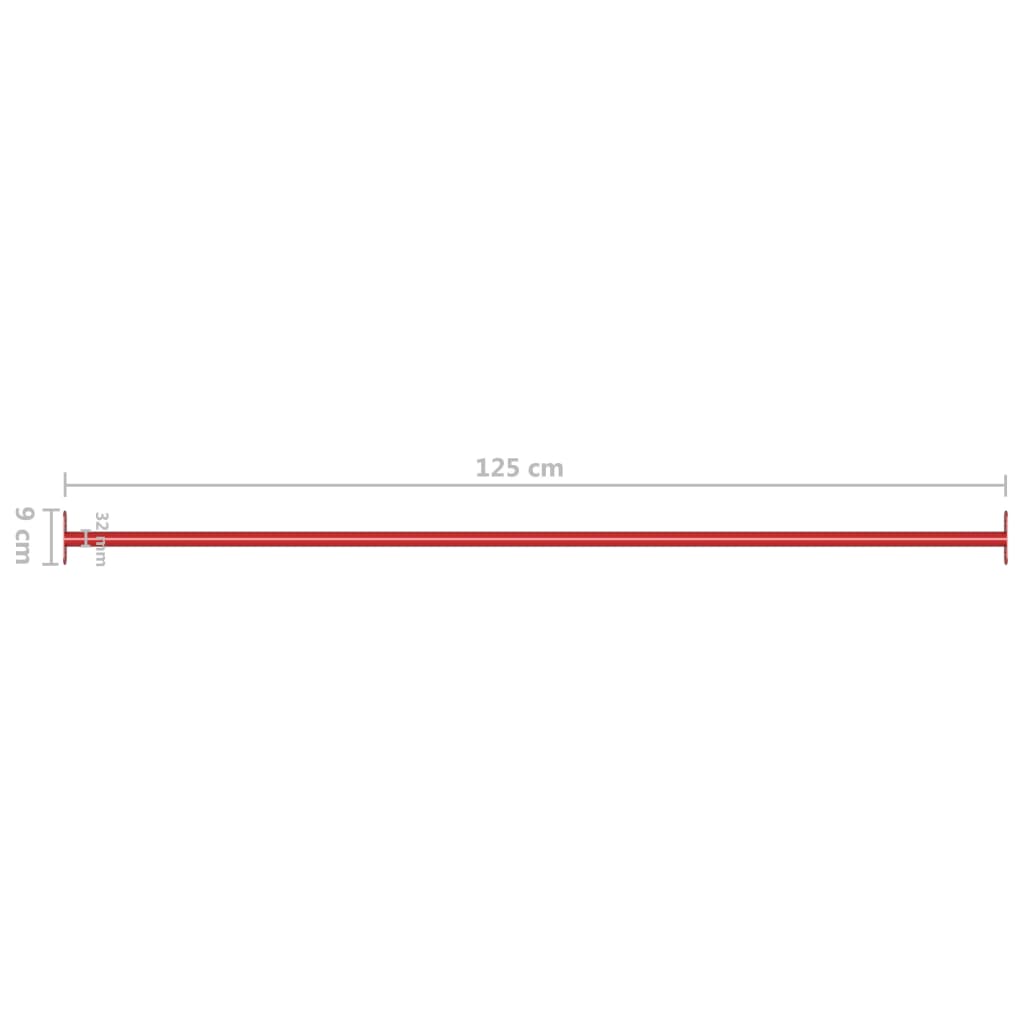 vidaXL Turning Bar 125 cm Steel Red
