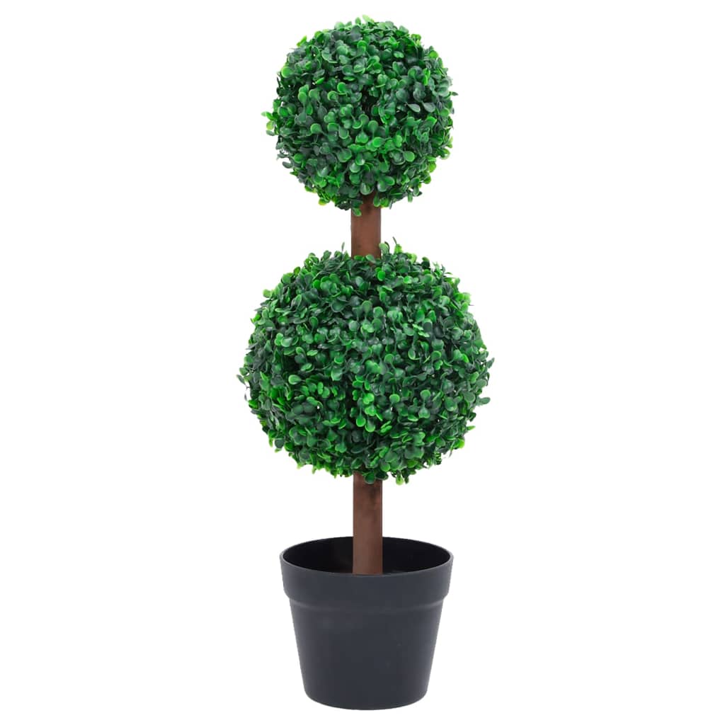 vidaXL Artificial Boxwood Plant with Pot Ball Shaped Green 60 cm