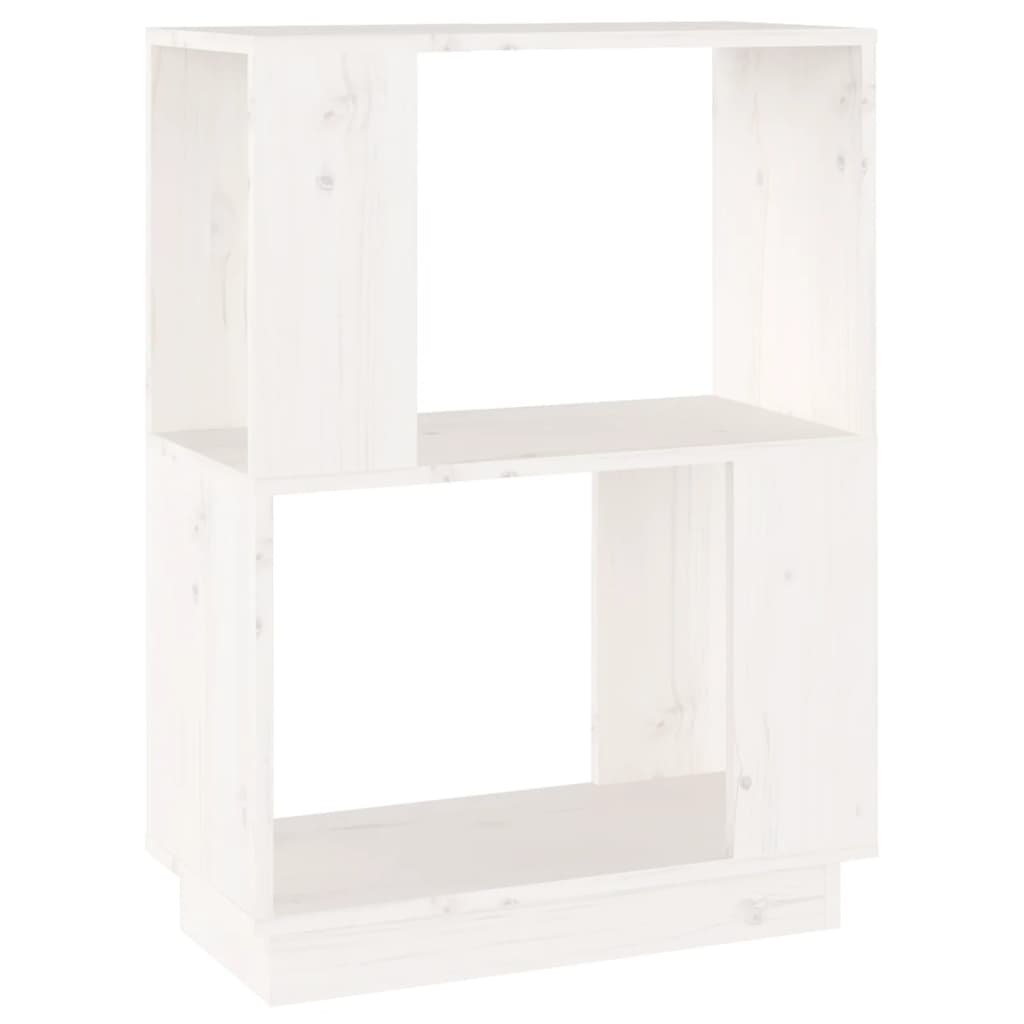 vidaXL Book Cabinet/Room Divider White 51x25x70 cm Solid Wood Pine