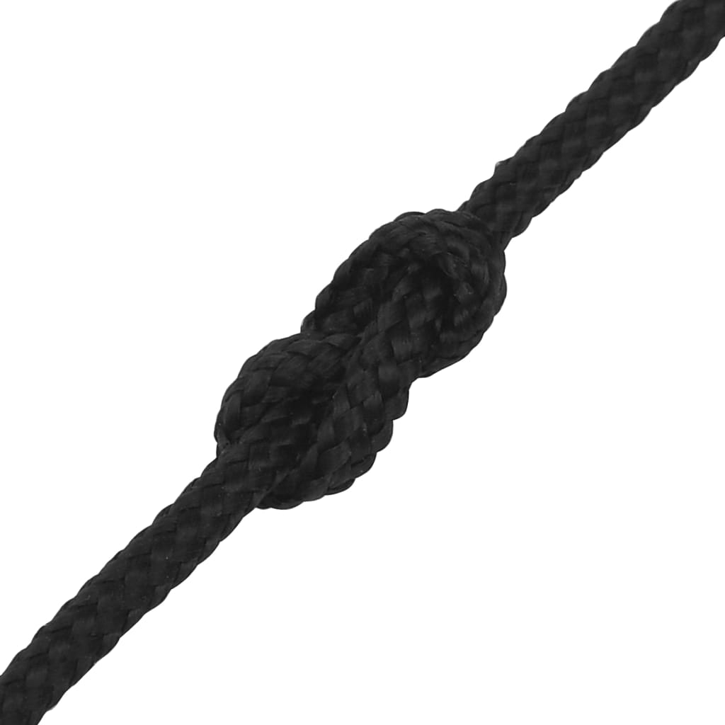 vidaXL Boat Rope Full Black 2 mm 25 m Polypropylene