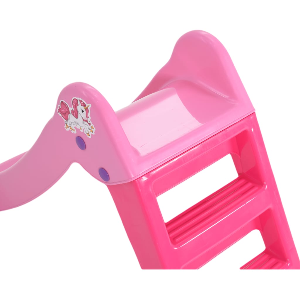 vidaXL Slide for Kids Foldable 111 cm Pink