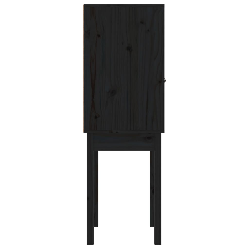 vidaXL Highboard Black 60x40x120 cm Solid Wood Pine