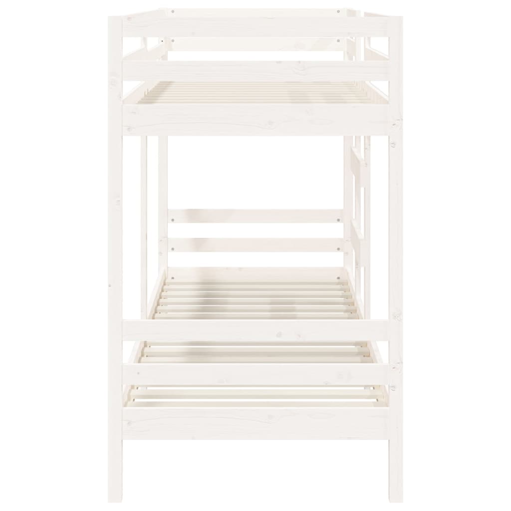 vidaXL Bunk Bed White 90x200 cm Solid Wood Pine