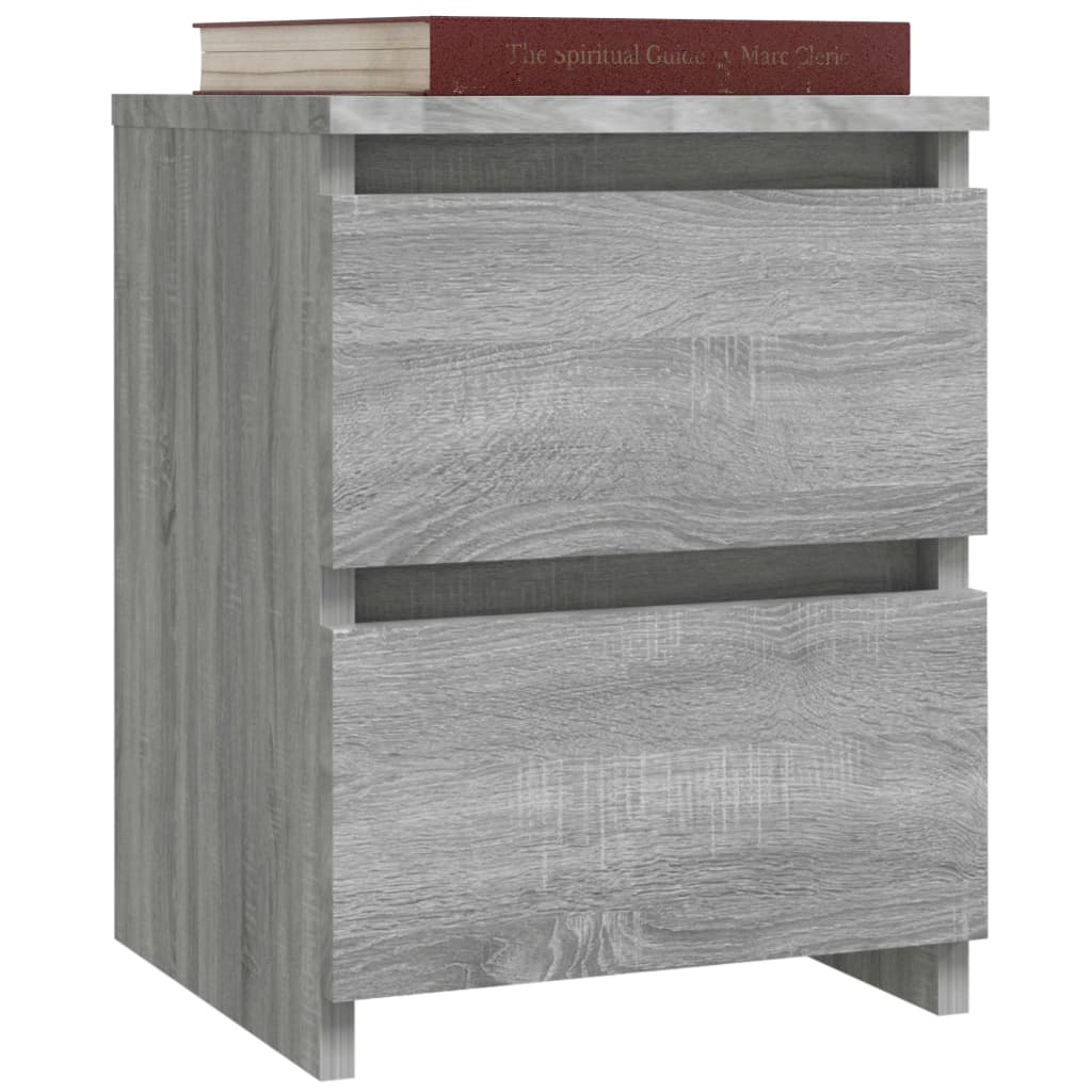 vidaXL Bedside Cabinet Grey Sonoma 30x30x40 cm Engineered Wood