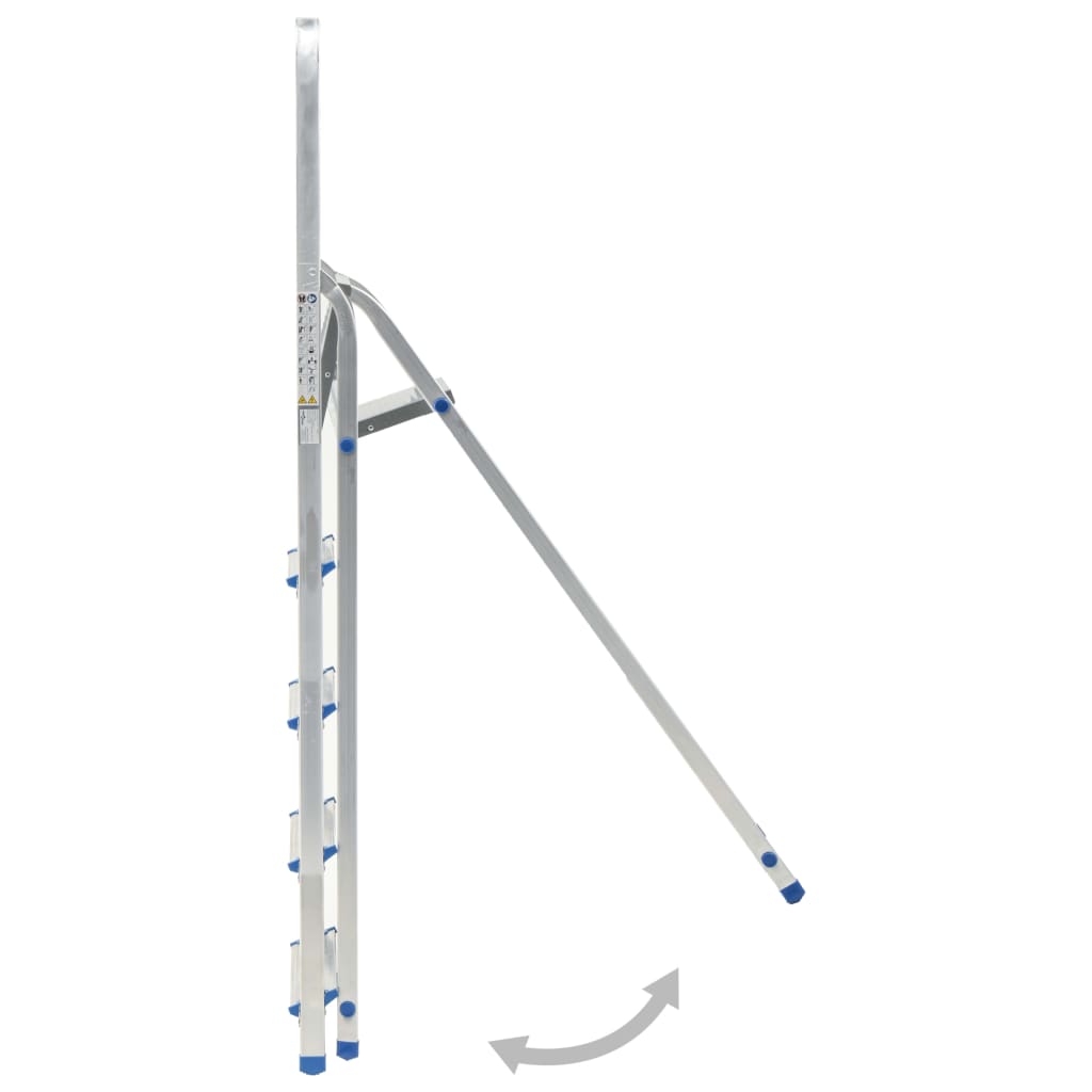 vidaXL Aluminium Step Ladder 5 Steps 150 kg