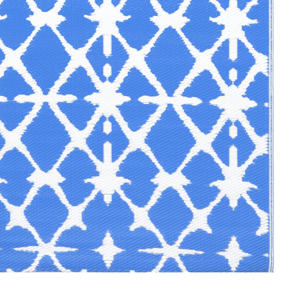 vidaXL Outdoor Carpet Blue and White 120x180 cm PP