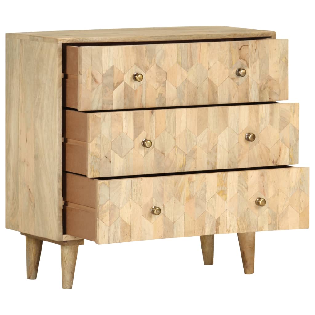 vidaXL Drawer Cabinet 75x35x75 cm Solid Mango Wood