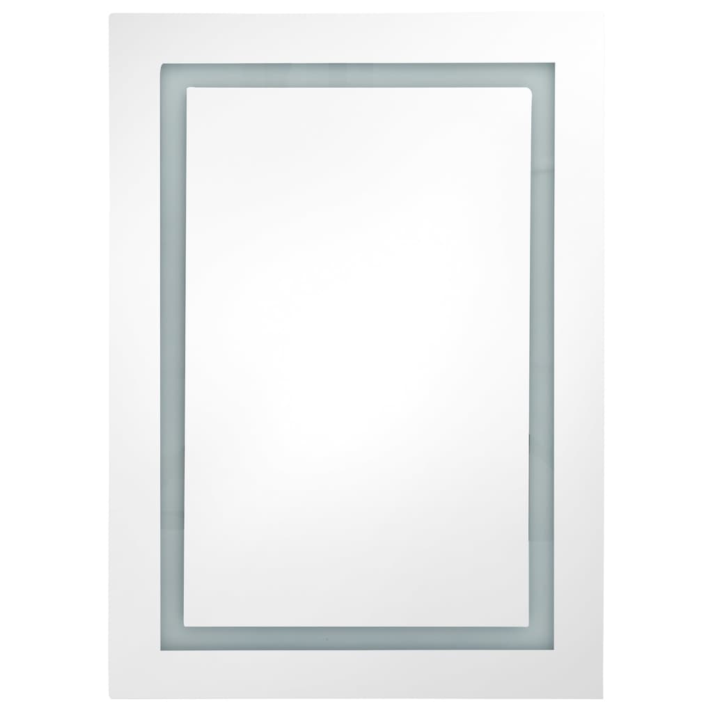 vidaXL LED Bathroom Mirror Cabinet Concrete Grey 50x13x70 cm