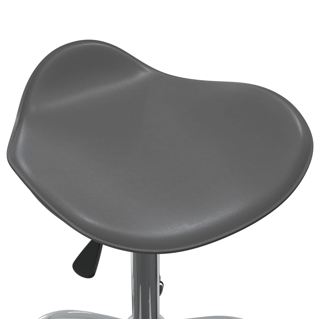 vidaXL Swivel Dining Chair Grey Faux Leather