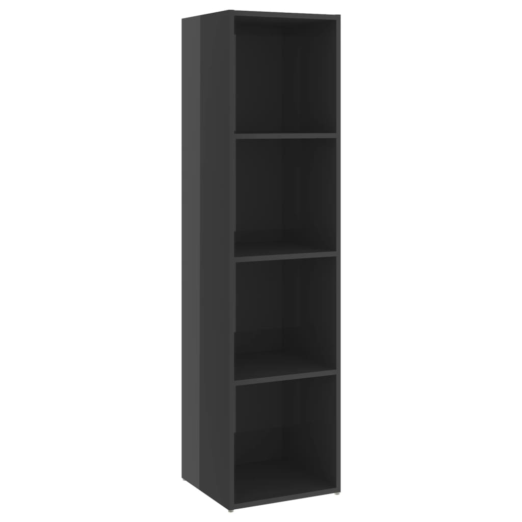 vidaXL TV Cabinet High Gloss Grey 142.5x35x36.5 cm Engineered Wood