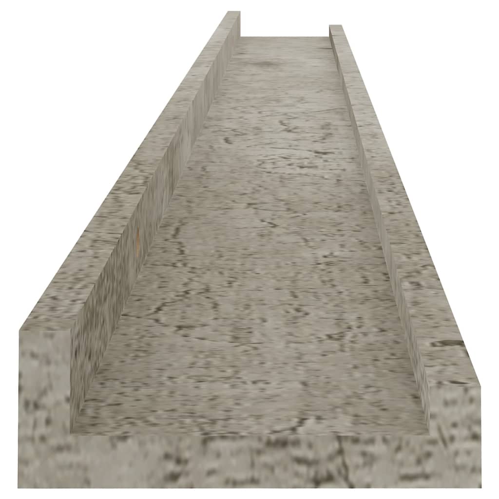 vidaXL Wall Shelves 2 pcs Concrete Grey 100x9x3 cm