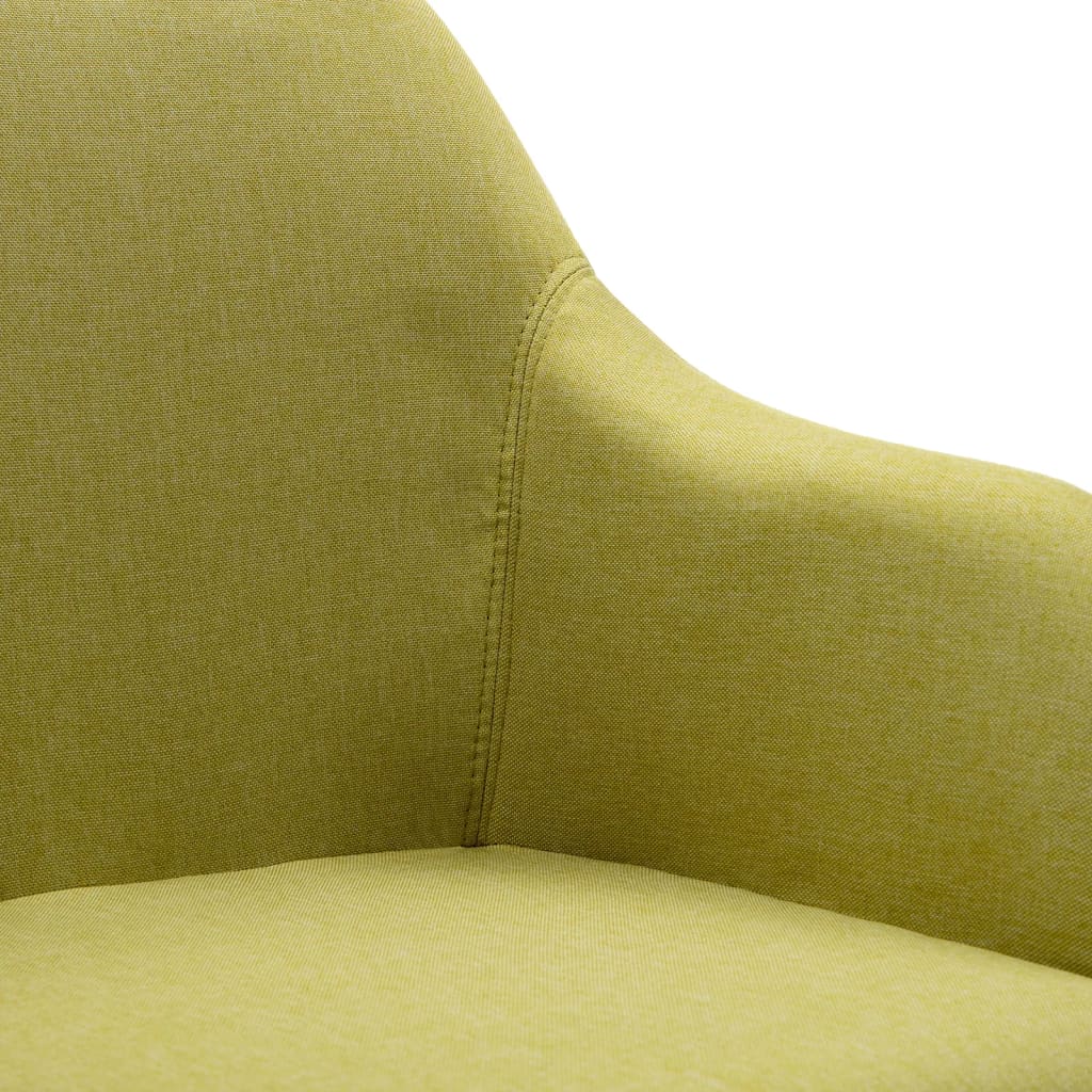 vidaXL Swivel Office Chair Green Fabric