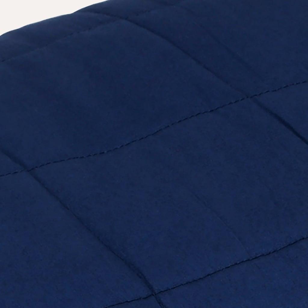 vidaXL Weighted Blanket Blue 220x230 cm King 15 kg Fabric