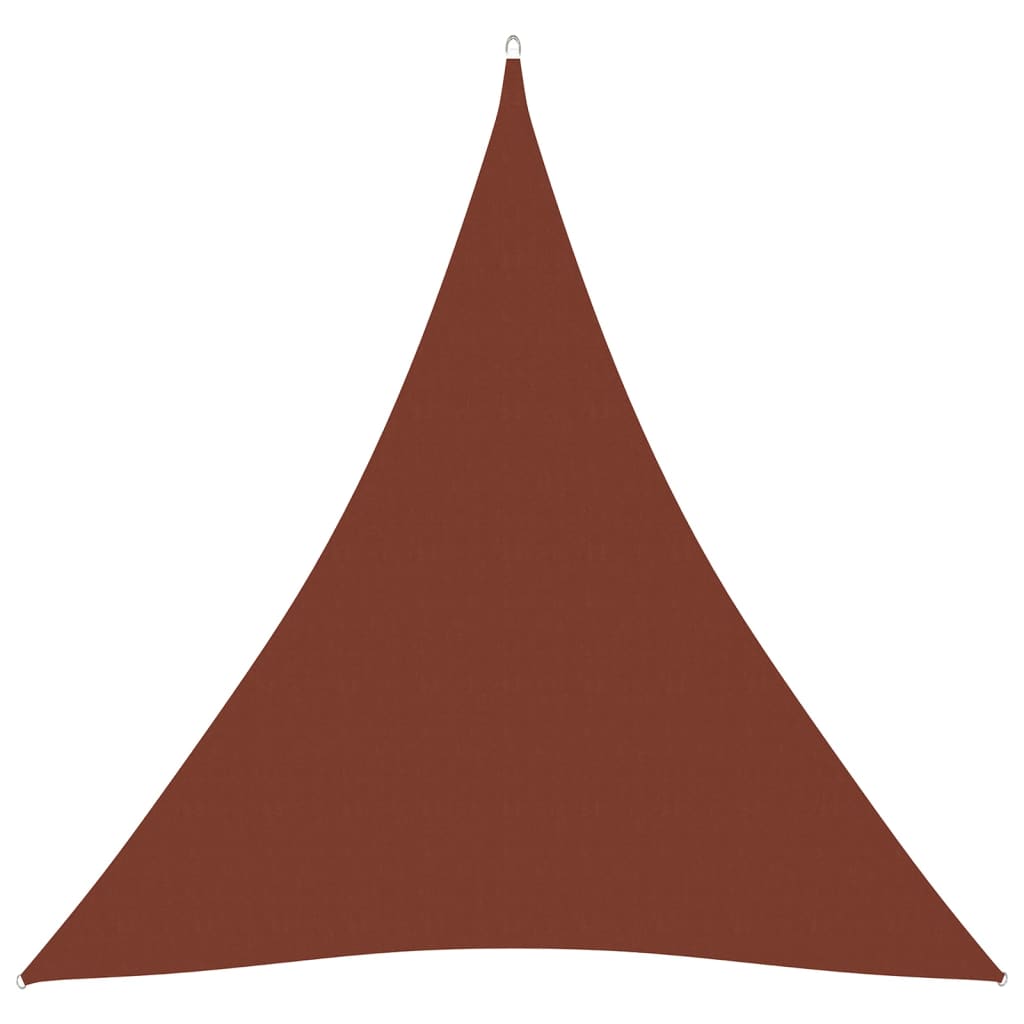 vidaXL Sunshade Sail Oxford Fabric Triangular 4x4x4 m Terracotta