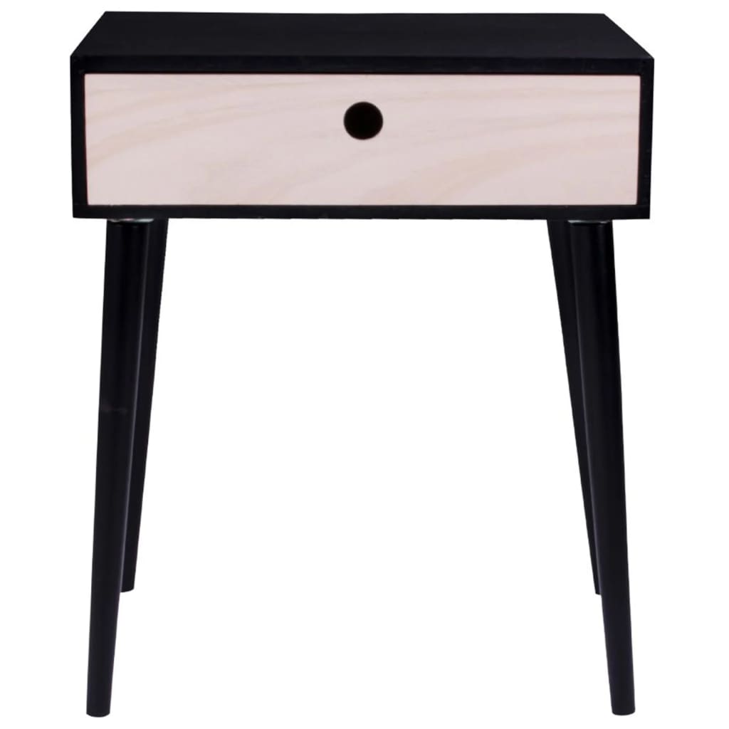 House Nordic Bedside Table Annemie Black and Natural