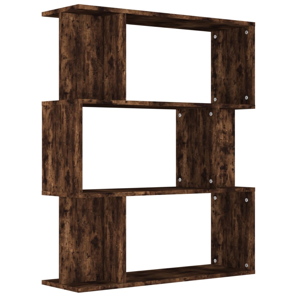 vidaXL Book Cabinet/Room Divider Smoked Oak 80x24x96cm Engineered Wood