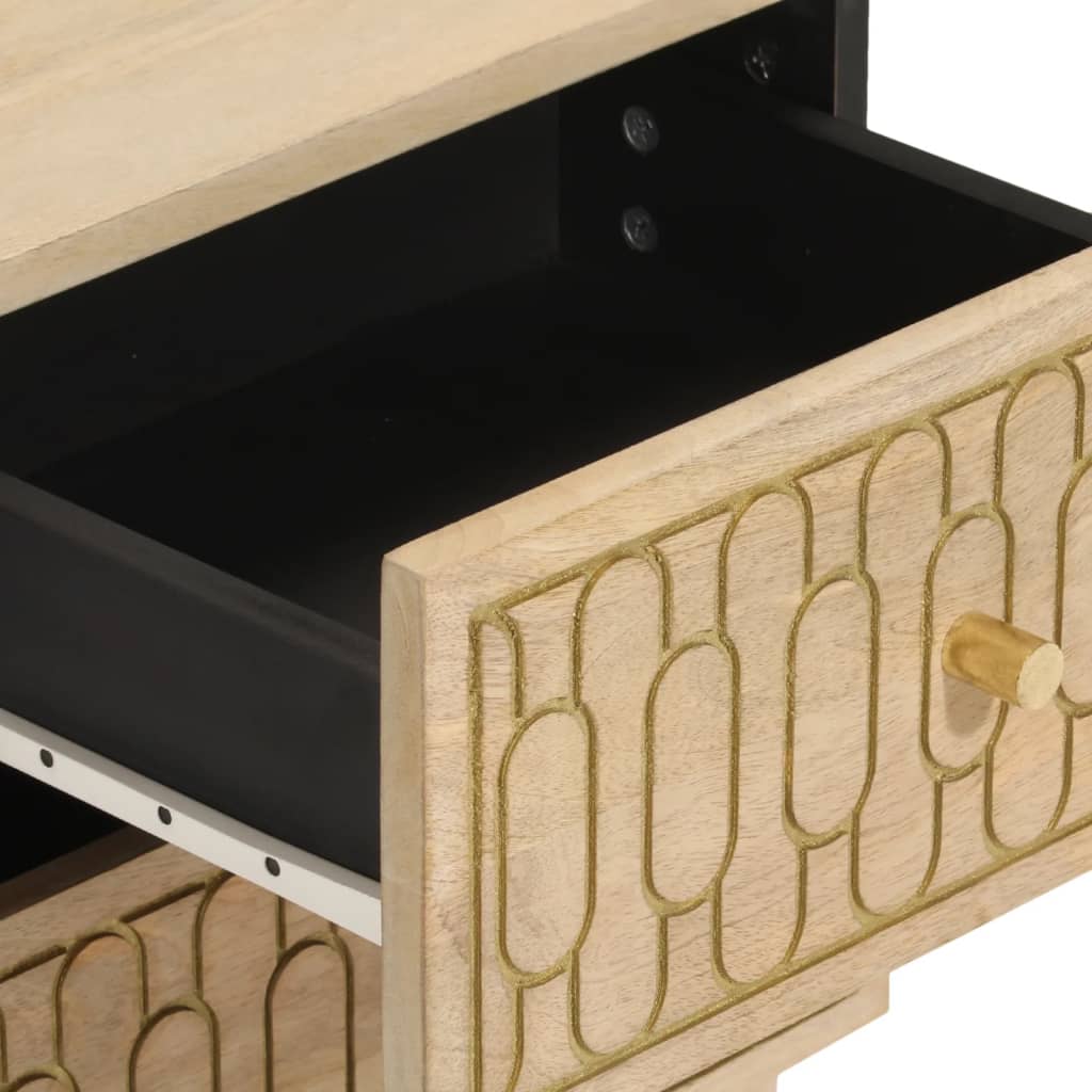 vidaXL Bedside Cabinet 40x33x46 cm Solid Wood Mango
