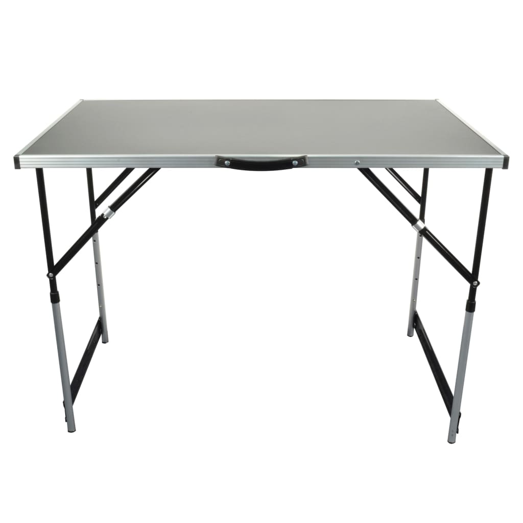 Brüder Mannesmann Multifunction Folding Table Set Aluminum 3 pcs