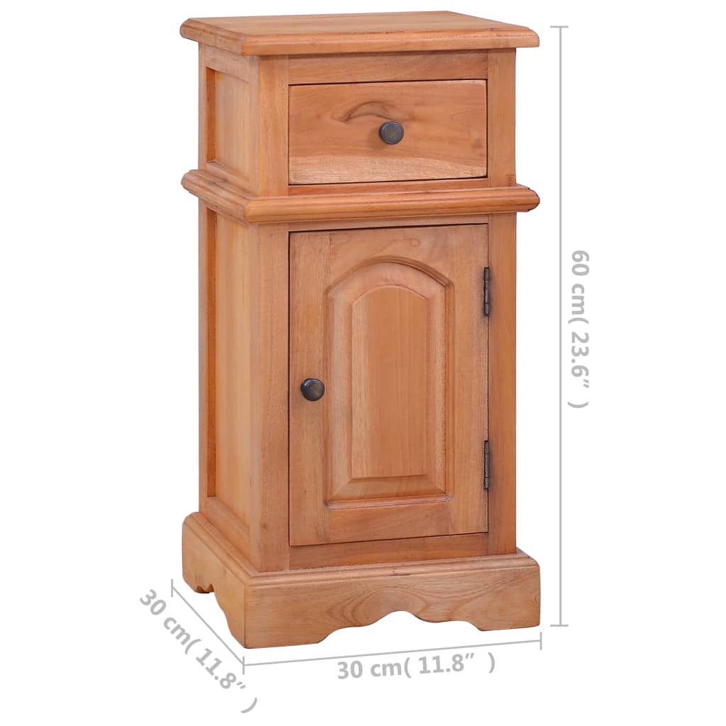 vidaXL Bedside Cabinet Solid Mahogany Wood