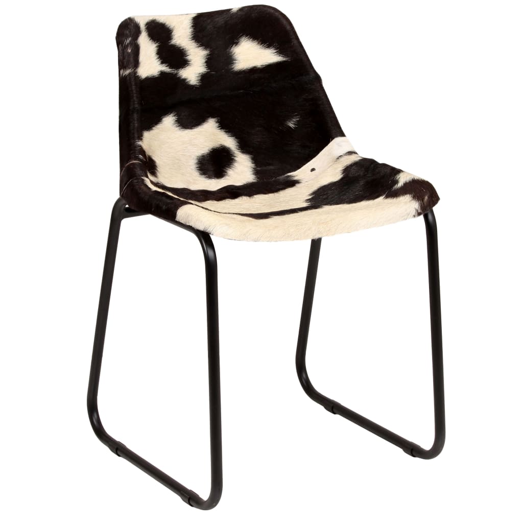 vidaXL Dining Chair 6 pcs Genuine Goat Leather
