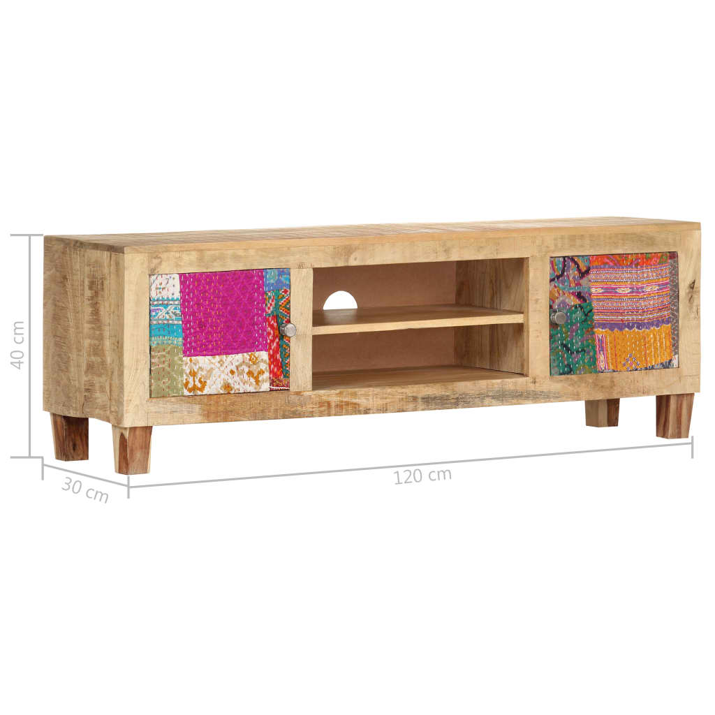 vidaXL TV Cabinet 120x30x40 cm Solid Mango wood