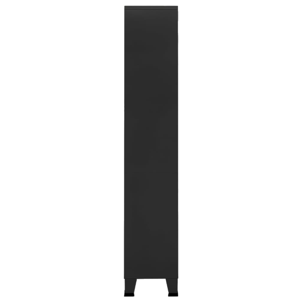 vidaXL Industrial Bookshelf Black 80x32x180 cm Steel