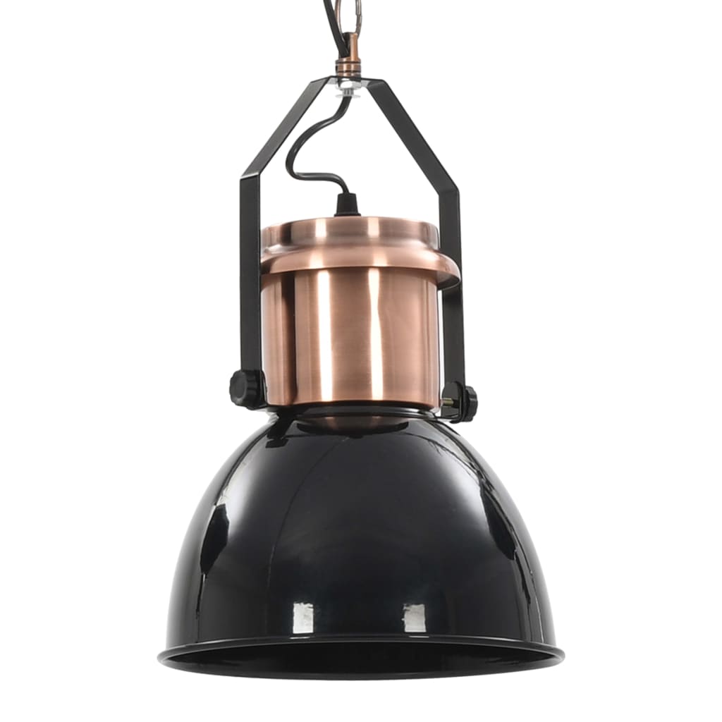 vidaXL Ceiling Lamp 2 pcs Black Round E27