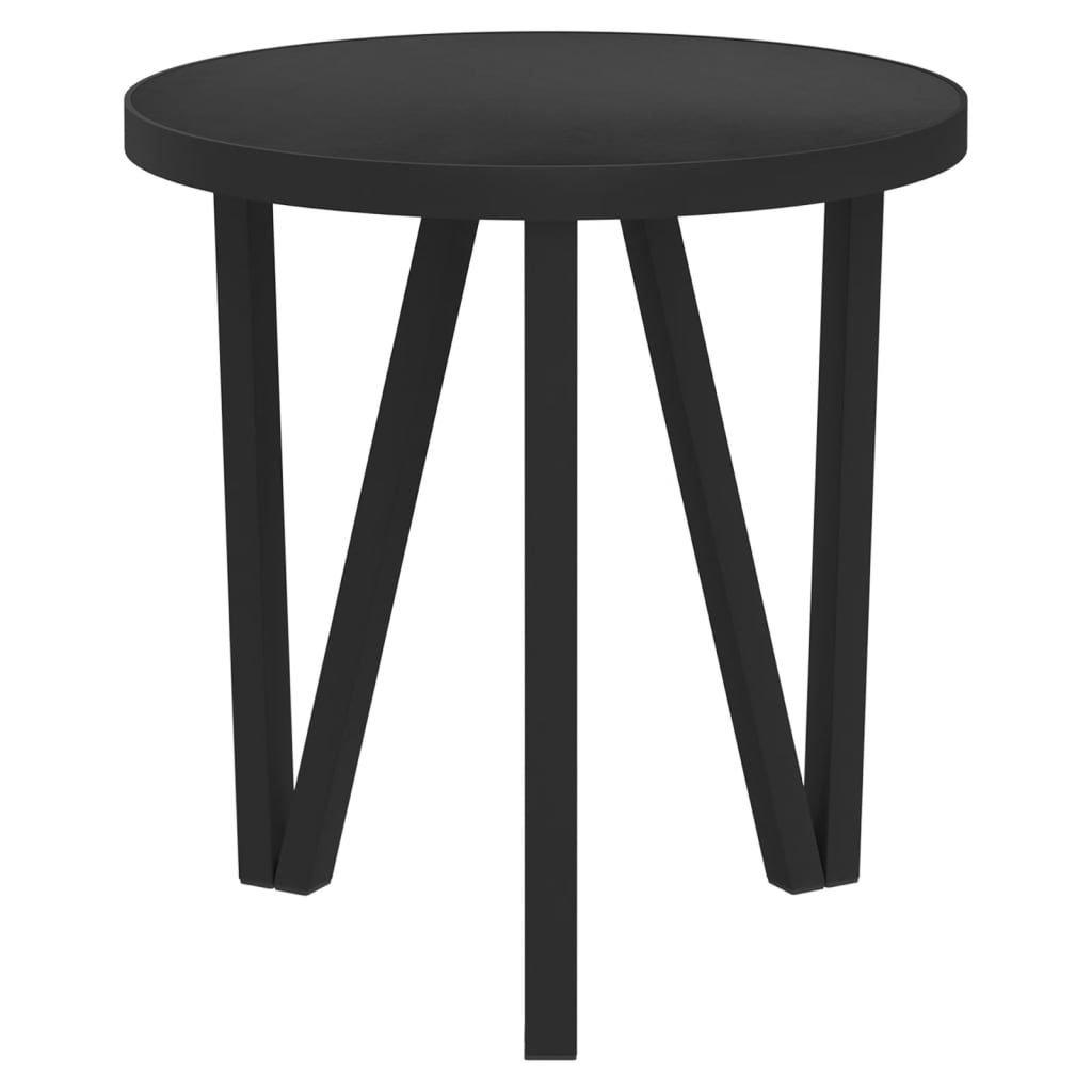vidaXL Tea Table Black Ø35 cm MDF